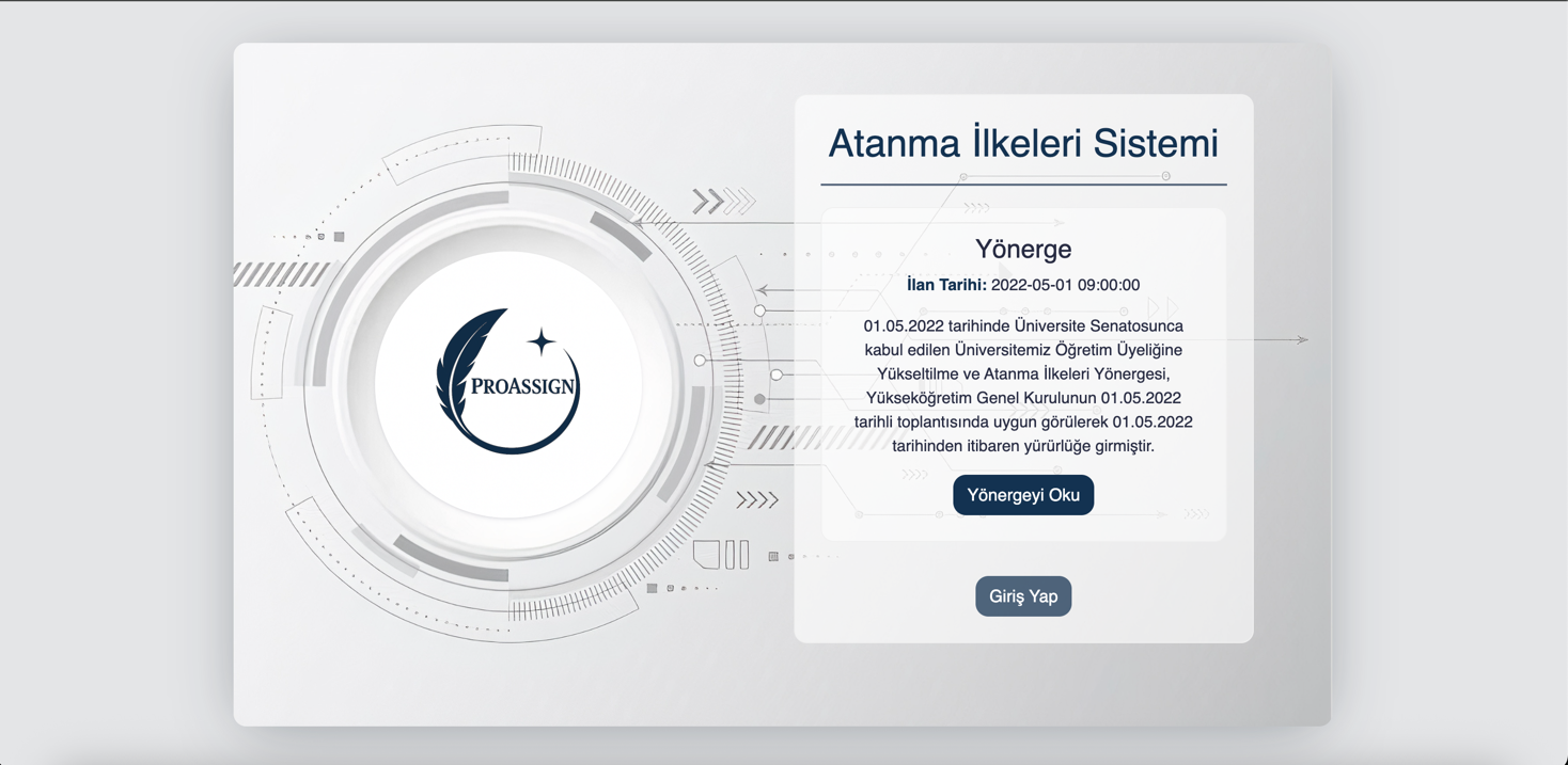 Atanma Dijital Süreç Yönetim Sistemi